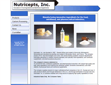 Tablet Screenshot of nutricepts.com